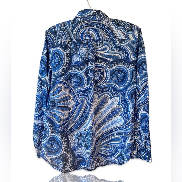 Lauren Ralph Lauren Paisley Button Up Blouse - Picture 2 of 3
